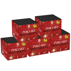 PYRO SKY HEAVY WEIGHTS 5 x 49's (nc)